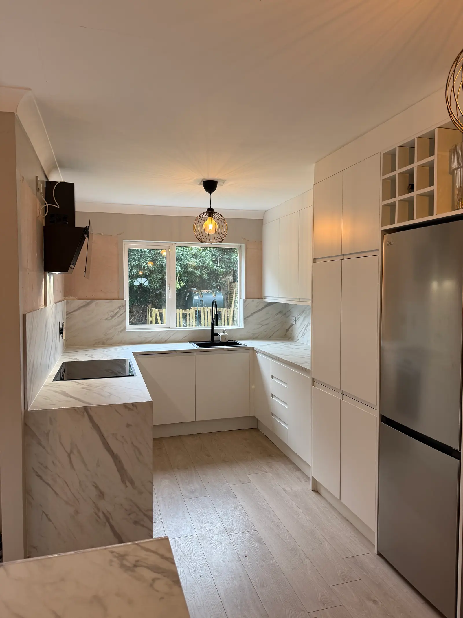 Handleless cabinets detail