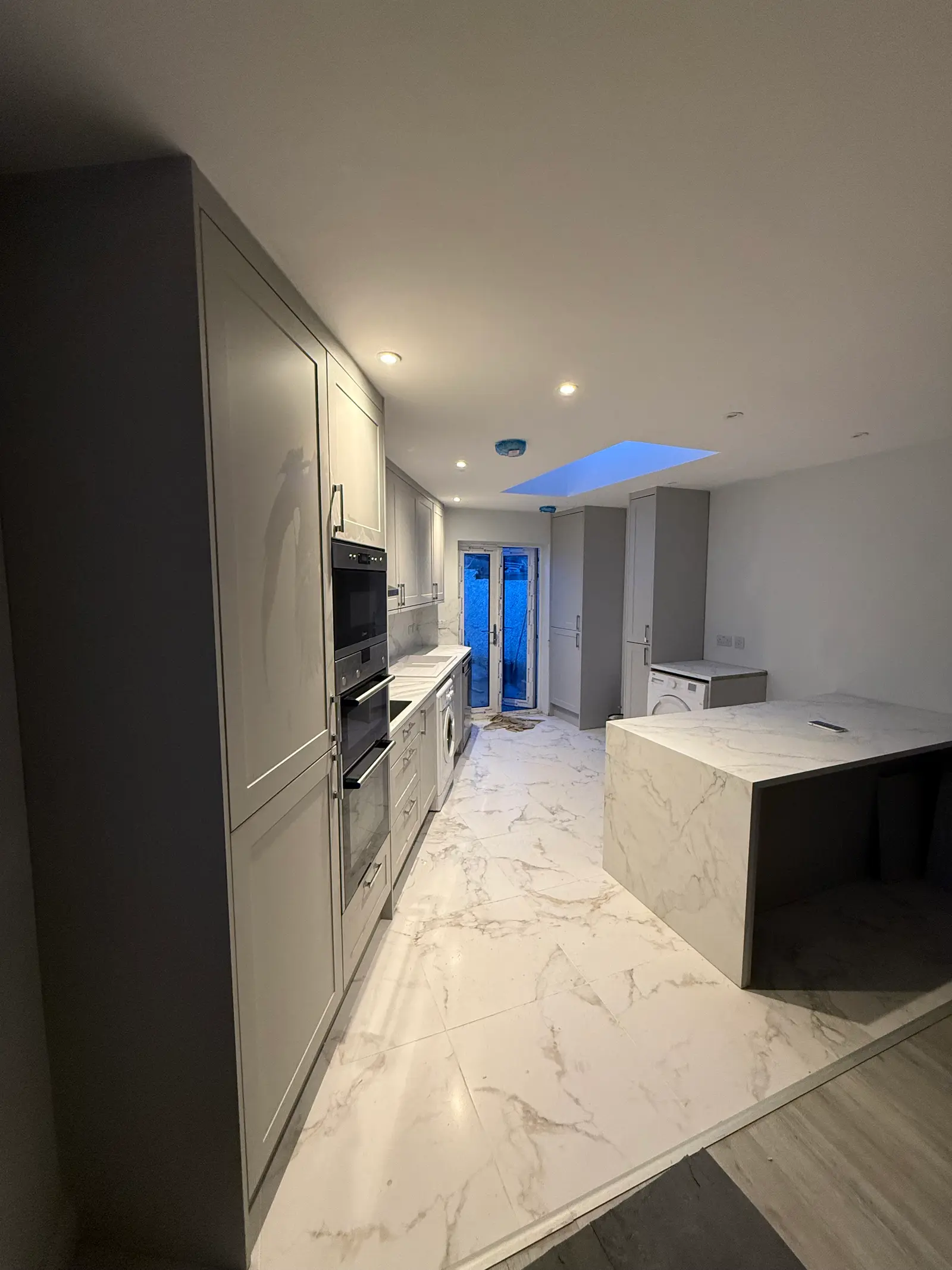 Open plan family kitchen